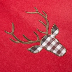 Casa Viva Alfombra para árbol roja con Ciervo tartán Ø90cm Sale