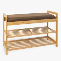 Casa Viva Banco zapatero marrón 70x30x50 Bambu Discount