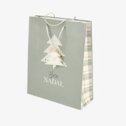 Casa Viva Bolsa de papel para regalo gris Nordic L