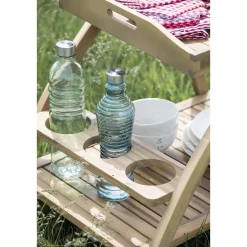 Casa Viva Botella de cristal azul Rustik 1L Discount