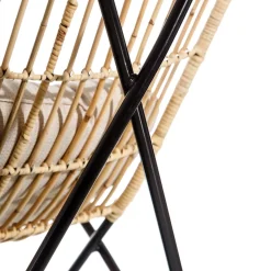 Casa Viva Butaca de fibras naturales y metal con cojín 76x76x87cm New