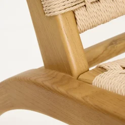 Casa Viva Butaca de madera de olmo y cuerda trenzada beige Alma 56x48x70cm Clau&Chloe Sale