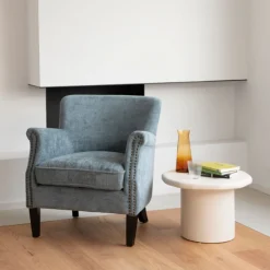 Casa Viva Butaca de terciopelo azul Aurora 79x75x79cm Clau&Chloe