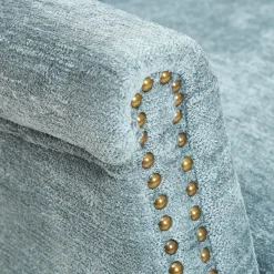 Casa Viva Butaca de terciopelo azul Aurora 79x75x79cm Clau&Chloe