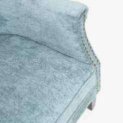 Casa Viva Butaca de terciopelo azul Aurora 79x75x79cm Clau&Chloe