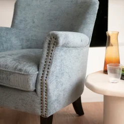 Casa Viva Butaca de terciopelo azul Aurora 79x75x79cm Clau&Chloe