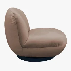 Casa Viva Butaca en terciopelo marrón giratoria Pacha 81x95x71cm Clau&Chloe Online