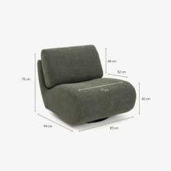 Casa Viva Butaca verde Succor 83x94x75cm Clau&Chloe Clearance