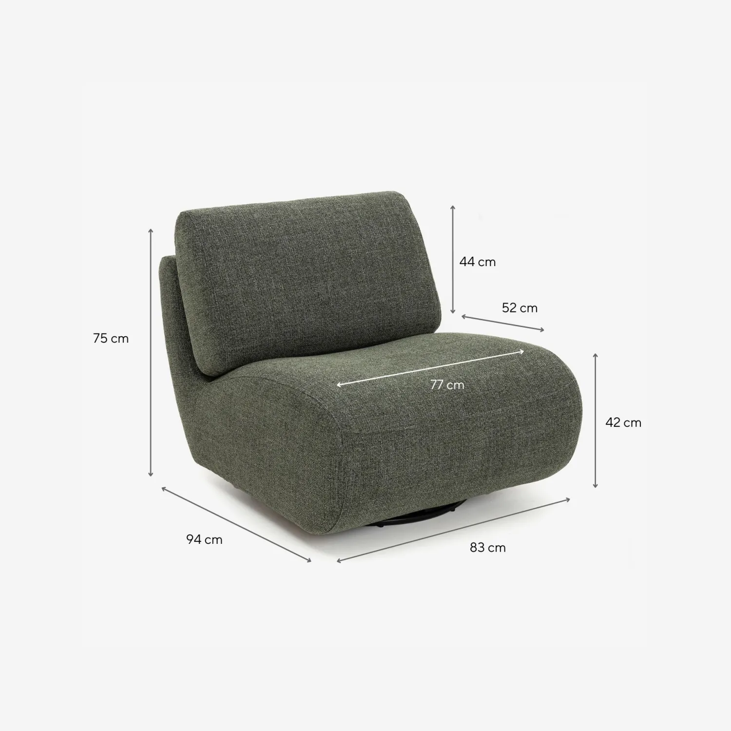 Casa Viva Butaca verde Succor 83x94x75cm Clau&Chloe Clearance