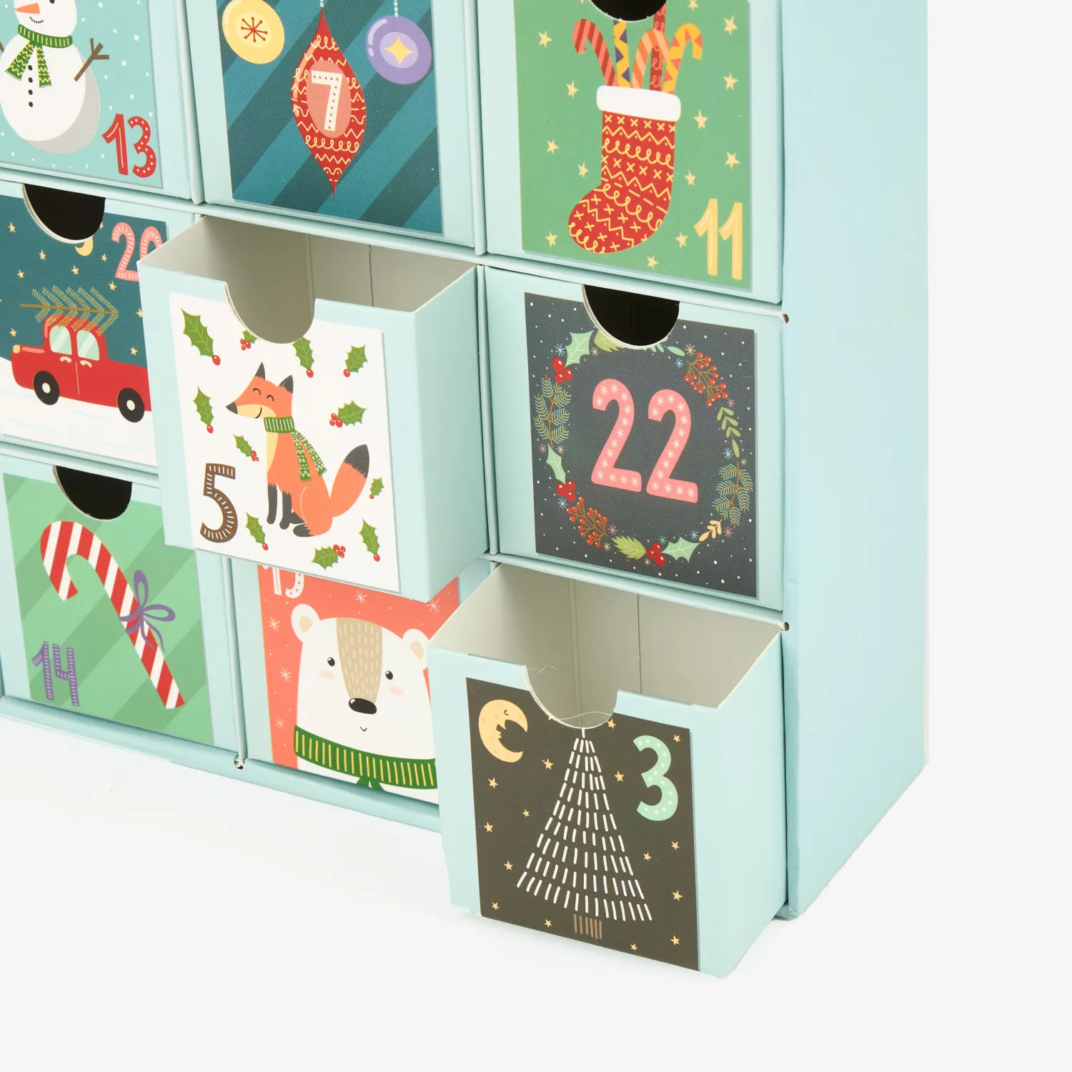 Casa Viva Calendario de adviento de cartón Dibujos Navideños 38cm Hot