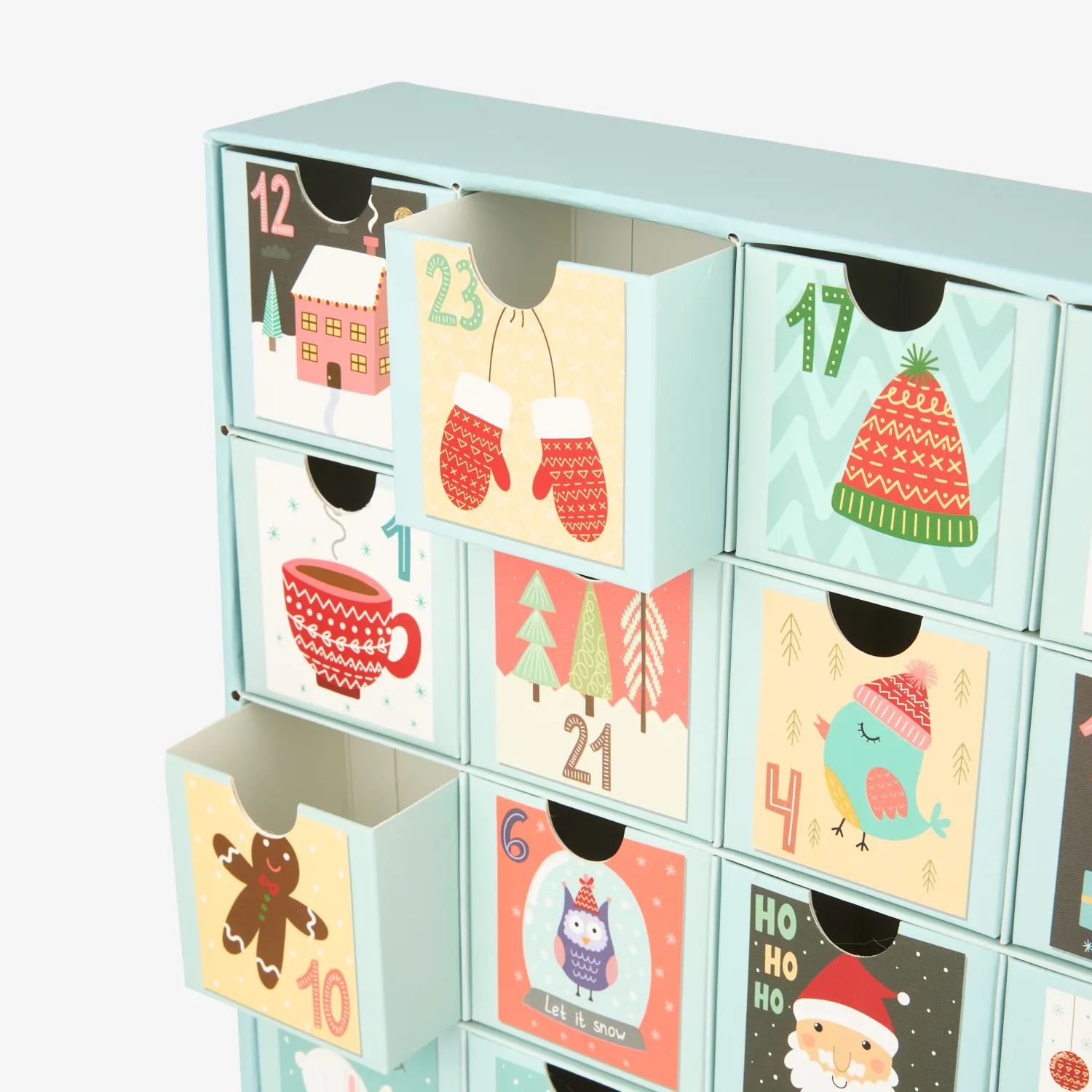 Casa Viva Calendario de adviento de cartón Dibujos Navideños 38cm Hot