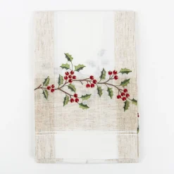 Casa Viva Camino de mesa blanco bordado Muérdago 40x140cm Hot