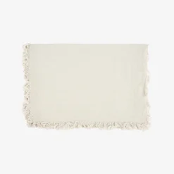 Casa Viva Camino de mesa de algodón gris Flecos 30x150cm Clearance