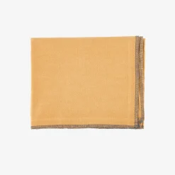 Casa Viva Camino de mesa de algodón con flecos mostaza 30x150cm Discount