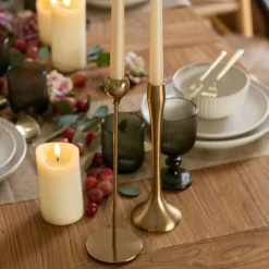 Casa Viva Candelabro de aluminio dorado 9x26cm Best