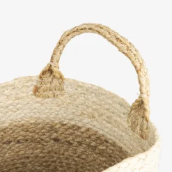 Casa Viva Cesta de yute blanca y natural Vide Ø25x25cm Discount