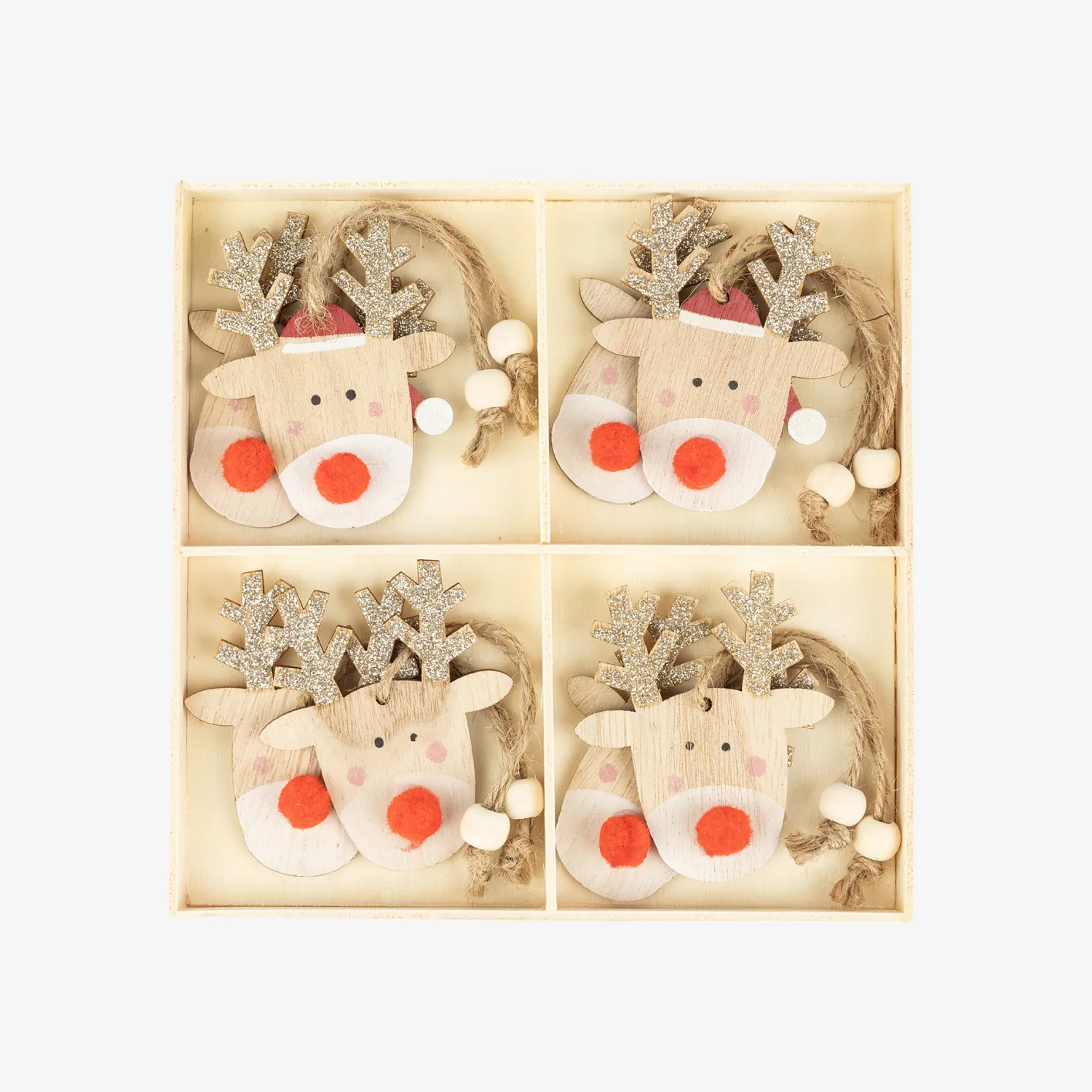 Casa Viva Conjunto de 8 adornos colgantes Renos 7,5cm Sale