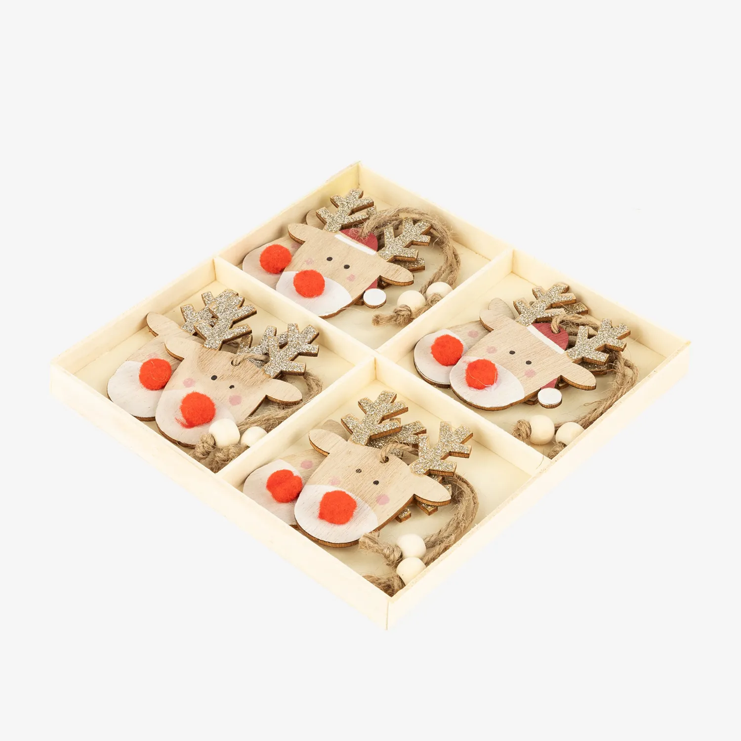 Casa Viva Conjunto de 8 adornos colgantes Renos 7,5cm Sale