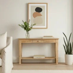 Casa Viva Consola de madera de mango Tallin 120x40x76cm