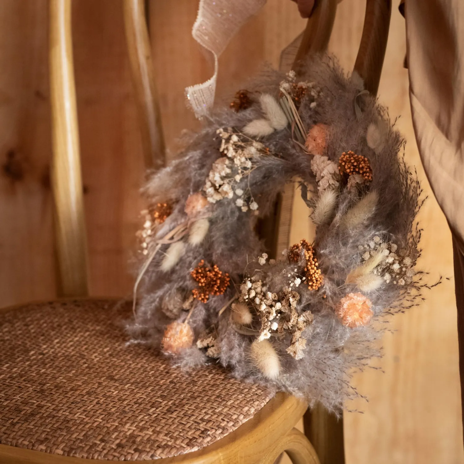 Casa Viva Corona decorativa flores secas Ø38cm New