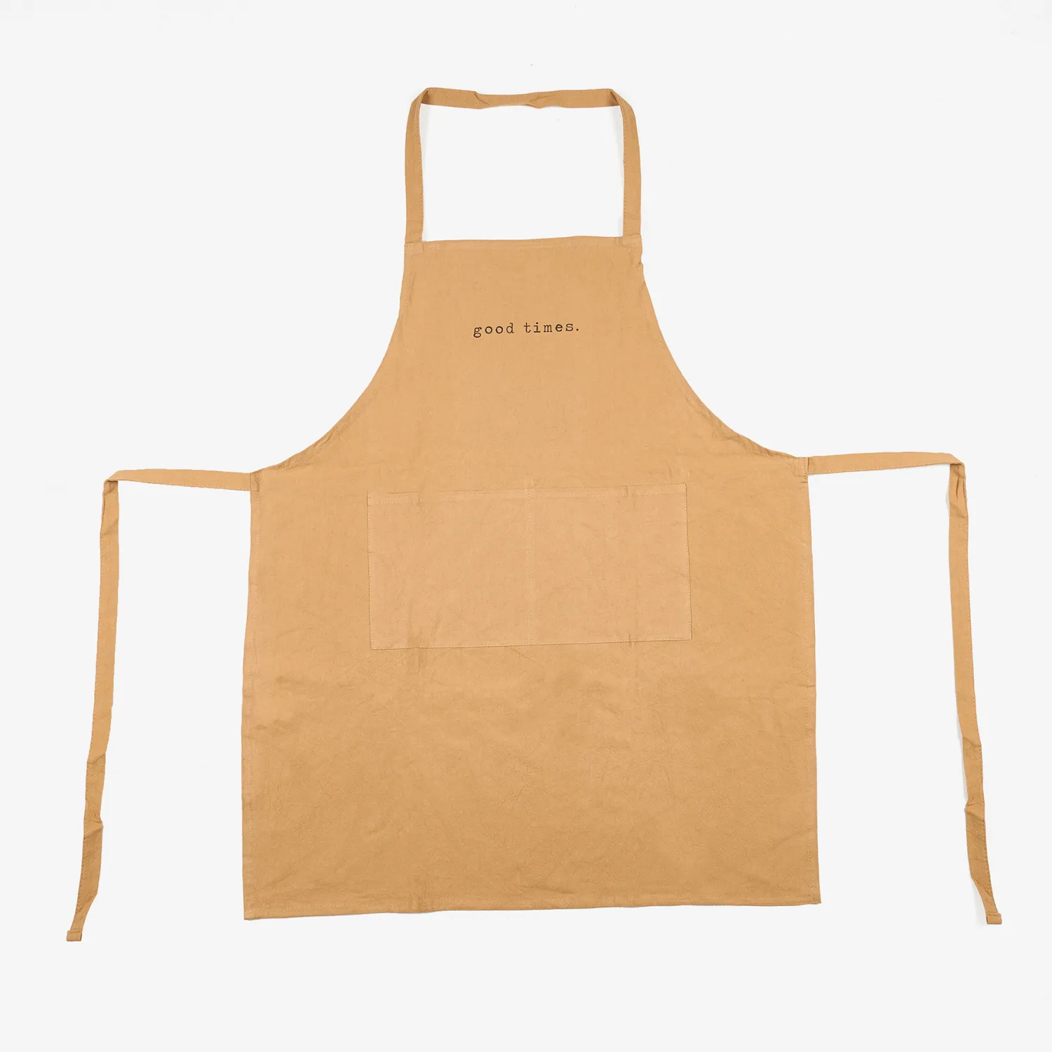 Casa Viva Delantal de cocina de algodón mostaza 80x70cm Sale