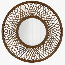 Casa Viva Espejo de pared redondo de ratan Ø59cm Savanna