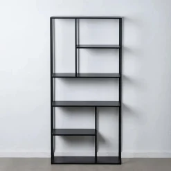 Casa Viva Estantería de acero negro Calista 90x30x188cm Best