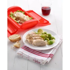 Casa Viva Estuche de vapor de silicona rojo para 1-2 personas - Lékué Clearance