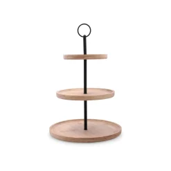 Casa Viva Expositor de bambú de 3 pisos Ø25/20/15cm New