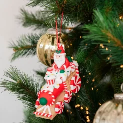 Casa Viva Figura decorativa de dolomita Santa Claus en tren 10,5cm