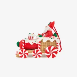 Casa Viva Figura decorativa de dolomita Santa Claus en tren 10,5cm