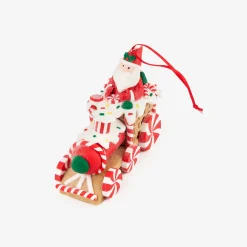 Casa Viva Figura decorativa de dolomita Santa Claus en tren 10,5cm