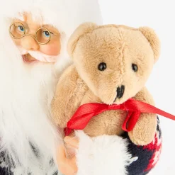 Casa Viva Figura decorativa Santa Claus con bolsa regalos y peluche 30cm Best