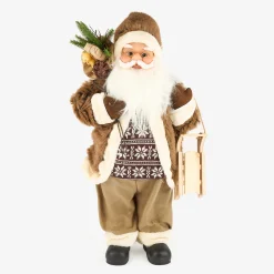 Casa Viva Figura decorativa Santa Claus con bolsa de regalos y trineo 60cm New