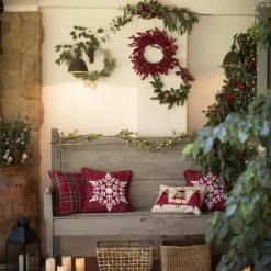 Casa Viva Funda cojín roja tartán 45x45cm Discount