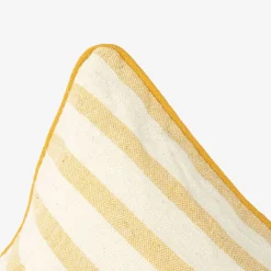 Casa Viva Funda de cojín de algodón con rayas amarillas Niza 45x45cm Outlet