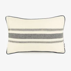 Casa Viva Funda de cojín de algodón con rayas azules Niza 30x45cm Discount