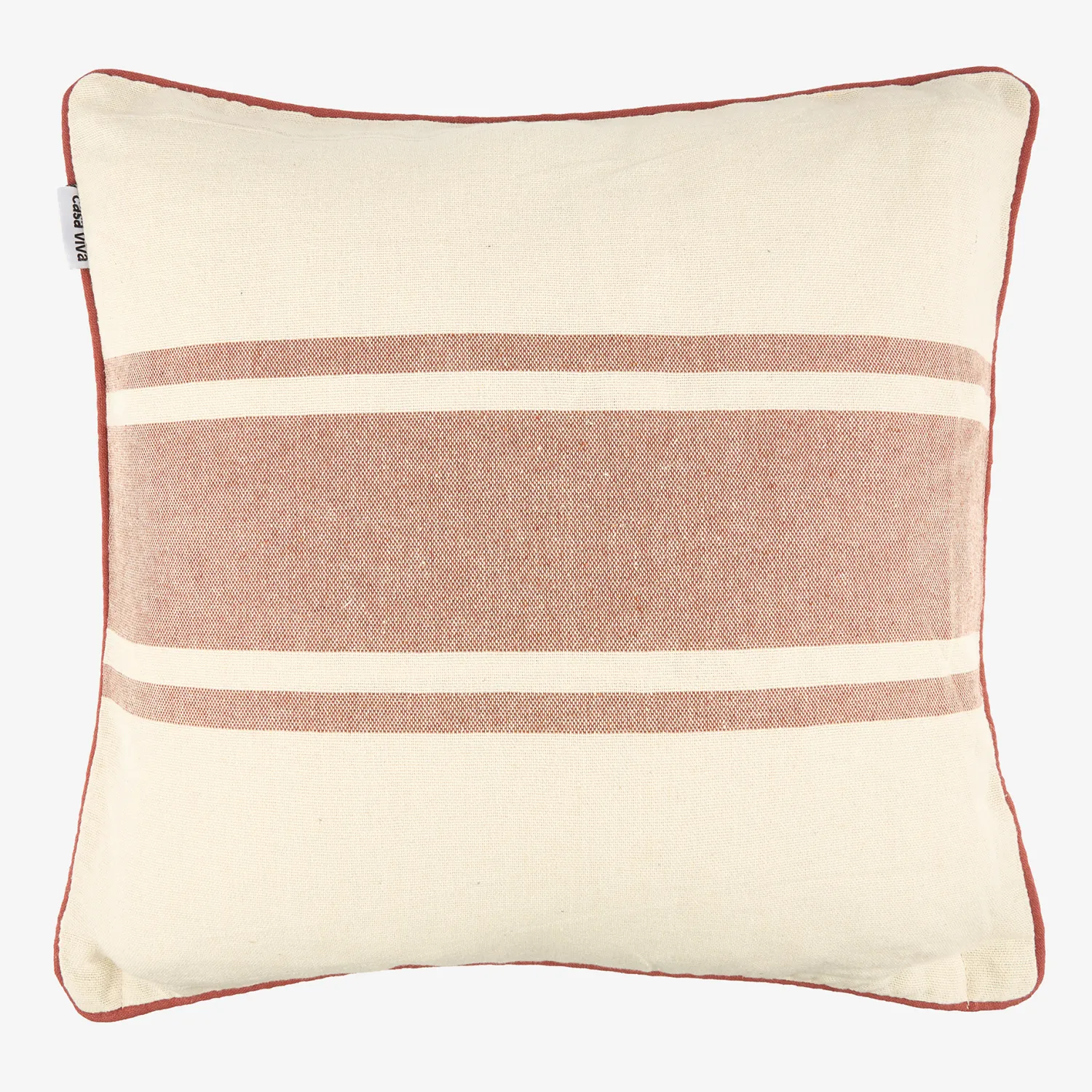 Casa Viva Funda de cojín de algodón rayas cobre Niza 45x45cm Best