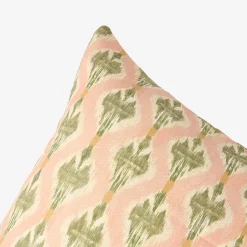 Casa Viva Funda de cojín de algodón rosa claro Ikat 45x45cm Discount