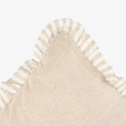 Casa Viva Funda de cojín de algodón volante beige Timoti 45x45cm Clearance