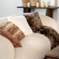 Casa Viva Funda de cojín de franela marrón Yakutia 45x45cm Sale