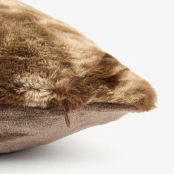 Casa Viva Funda de cojín de franela marrón Yakutia 45x45cm Sale