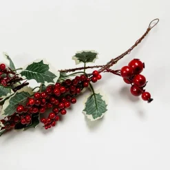 Casa Viva Guirnalda de acebo y frutos rojos 140cm Outlet