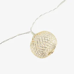 Casa Viva Guirnalda de luces con 10 bolas LED plateadas Hot