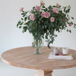 Casa Viva Jarrón con pie de cristal reciclado Ø18x35cm New