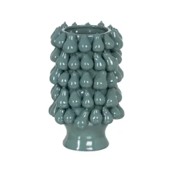 Casa Viva Jarrón de cerámica azul Peras 26,70x26,70x40cm Clearance