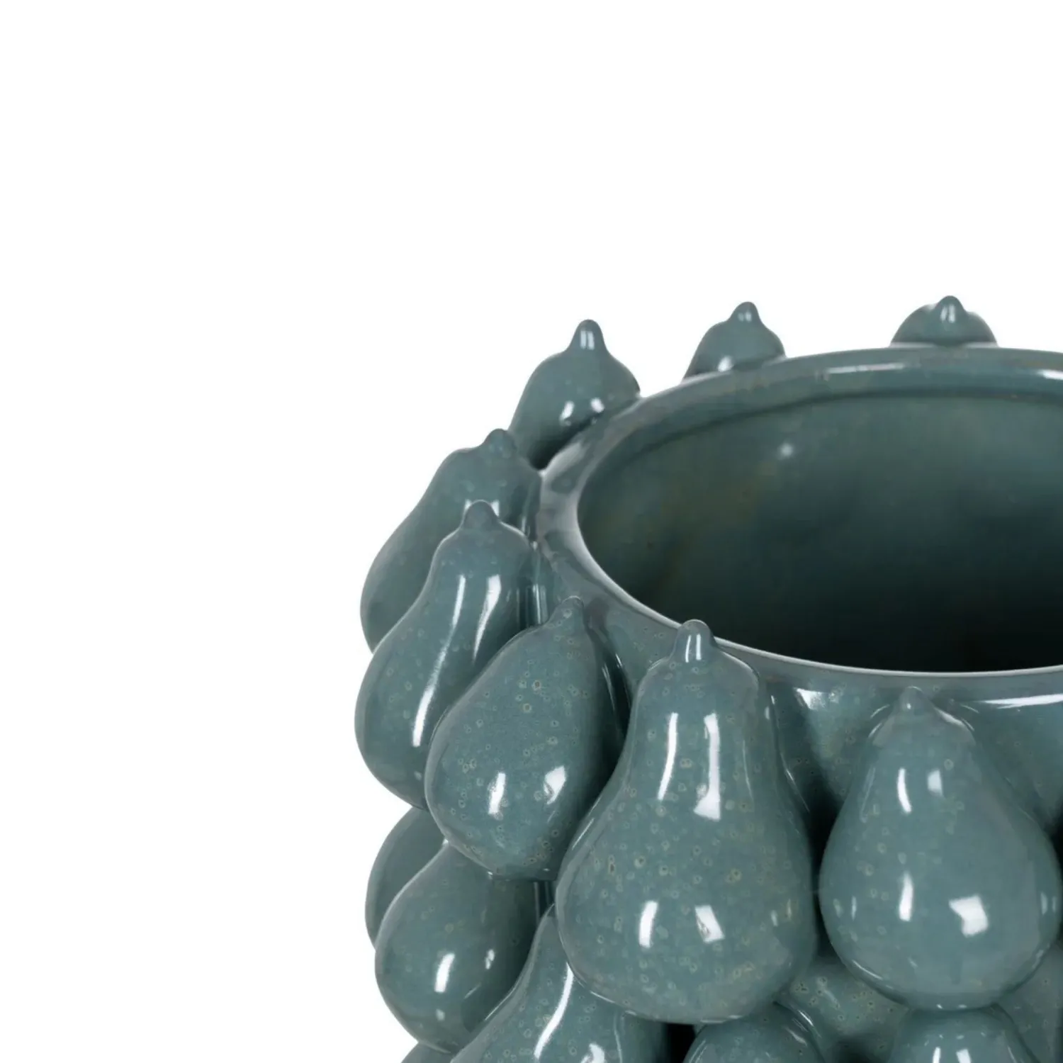 Casa Viva Jarrón de cerámica azul Peras 26,70x26,70x40cm Clearance