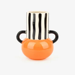 Casa Viva Jarrón de cerámica rayas Gadiel 18cm Discount