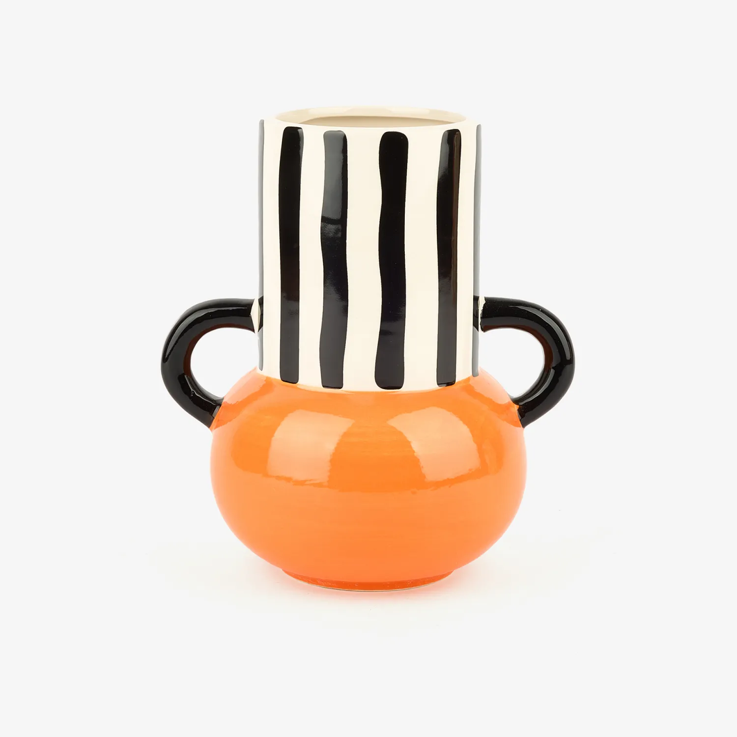 Casa Viva Jarrón de cerámica rayas Gadiel 18cm Discount