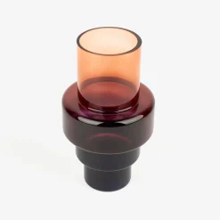 Casa Viva Jarrón de cristal ámbar Ø12x24cm Best